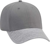 OTTO 19-1232A 6 Panel Low Profile Baseball Cap - Heather Gray Gray - Gray / One Size Fits Most