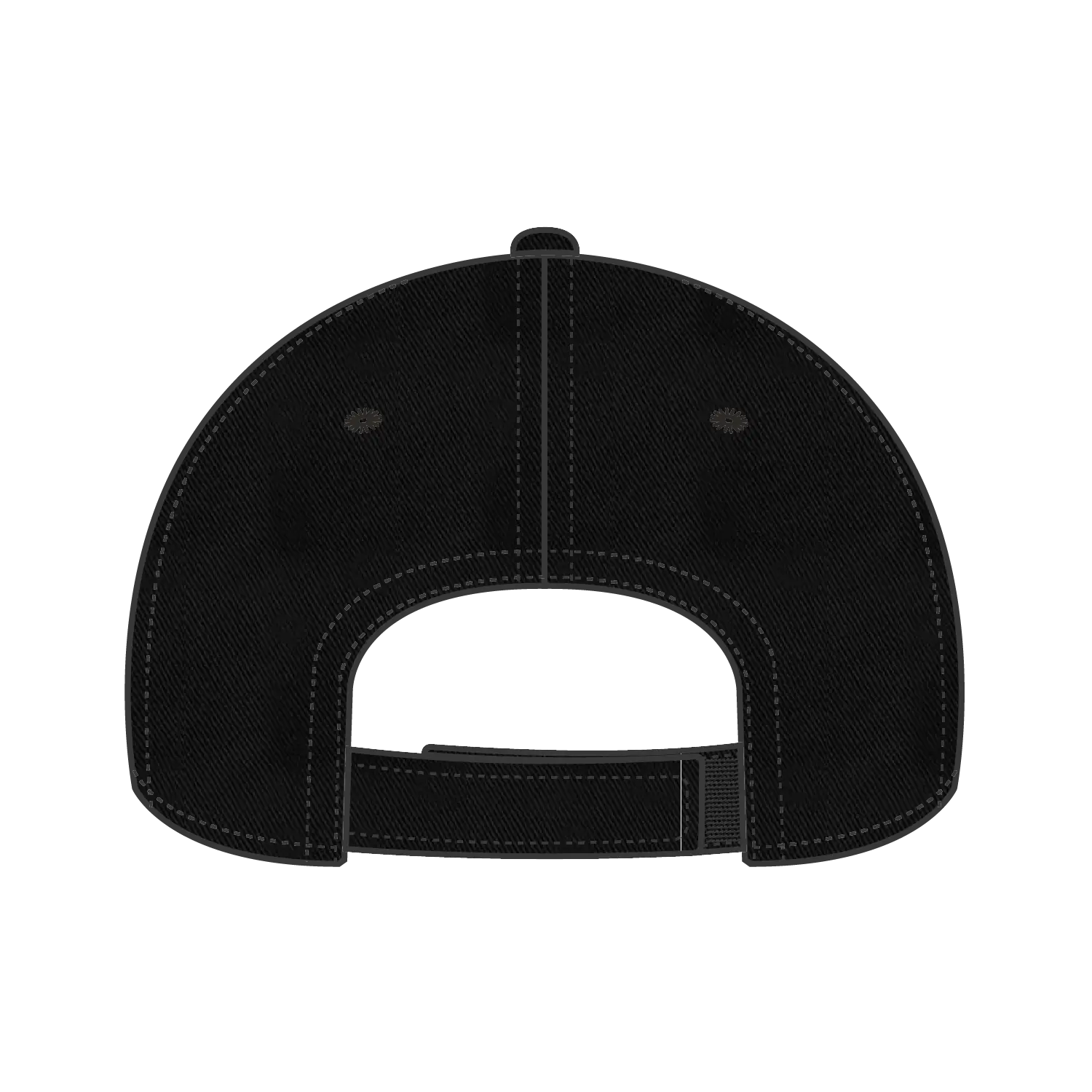 OTTO 19-1232A 6 Panel Low Profile Baseball Cap - Hth.Blk/Blk - Hth.Blk/Blk / 6 1/2’’ - 7 5/8’’