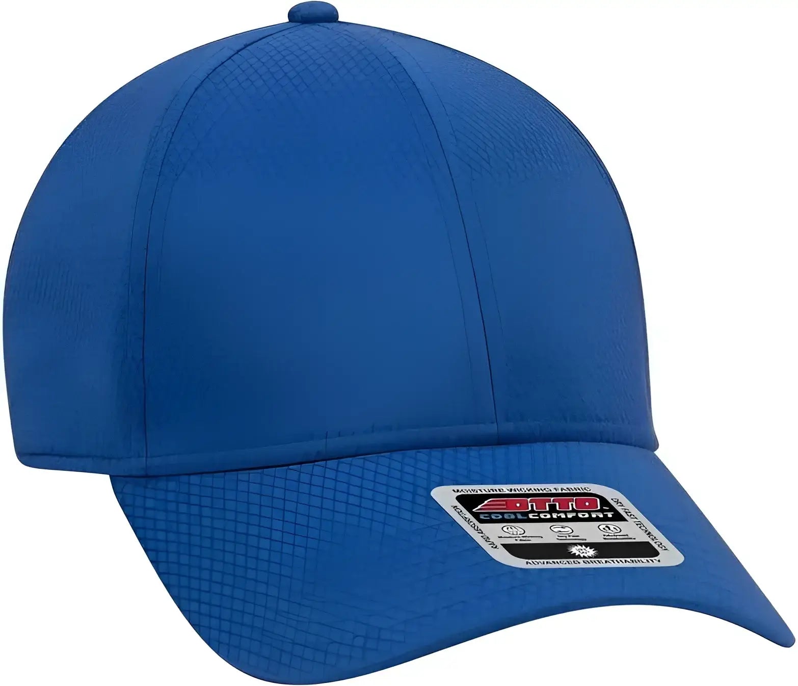 OTTO 19-1253 6 Panel Low Profile UPF 50 + Cool Comfort Performance Stretchable Diamond Knit Cap - Royal - Royal