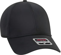 OTTO 19-1253 6 Panel Low Profile UPF 50+ Cool Comfort Performance Stretchable Diamond Knit Cap - Black - Black