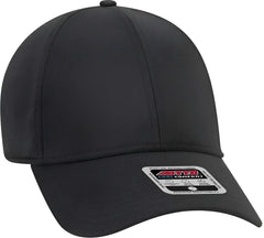 OTTO 19-1253 6 Panel Low Profile UPF 50+ Cool Comfort Performance Stretchable Diamond Knit Cap - Black - Black
