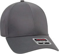 OTTO 19 1253 6 Panel Low Profile UPF 50+ Cool Comfort Performance Stretchable Diamond Knit Cap Charcoal Gray Dark Gray