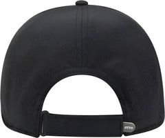 OTTO 19-1253 6 Panel Low Profile UPF 50+ Cool Comfort Performance Stretchable Diamond Knit Cap - Black - Black