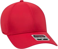 OTTO 19 1253 6 Panel Low Profile UPF 50 + Cool Comfort Performance Stretchable Diamond Knit Cap Red Red / One Size Fits