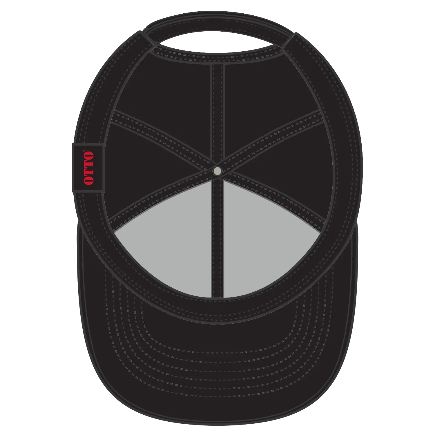 OTTO 19-1253 Upf 50+ 6 Panel Low Profile Baseball Cap - Black - Black / 6 1/2’’ - 7 5/8’’