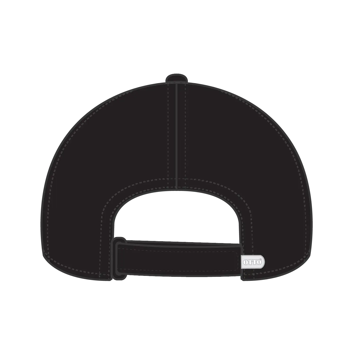OTTO 19-1253 Upf 50+ 6 Panel Low Profile Baseball Cap - Black - Black / 6 1/2’’ - 7 5/8’’