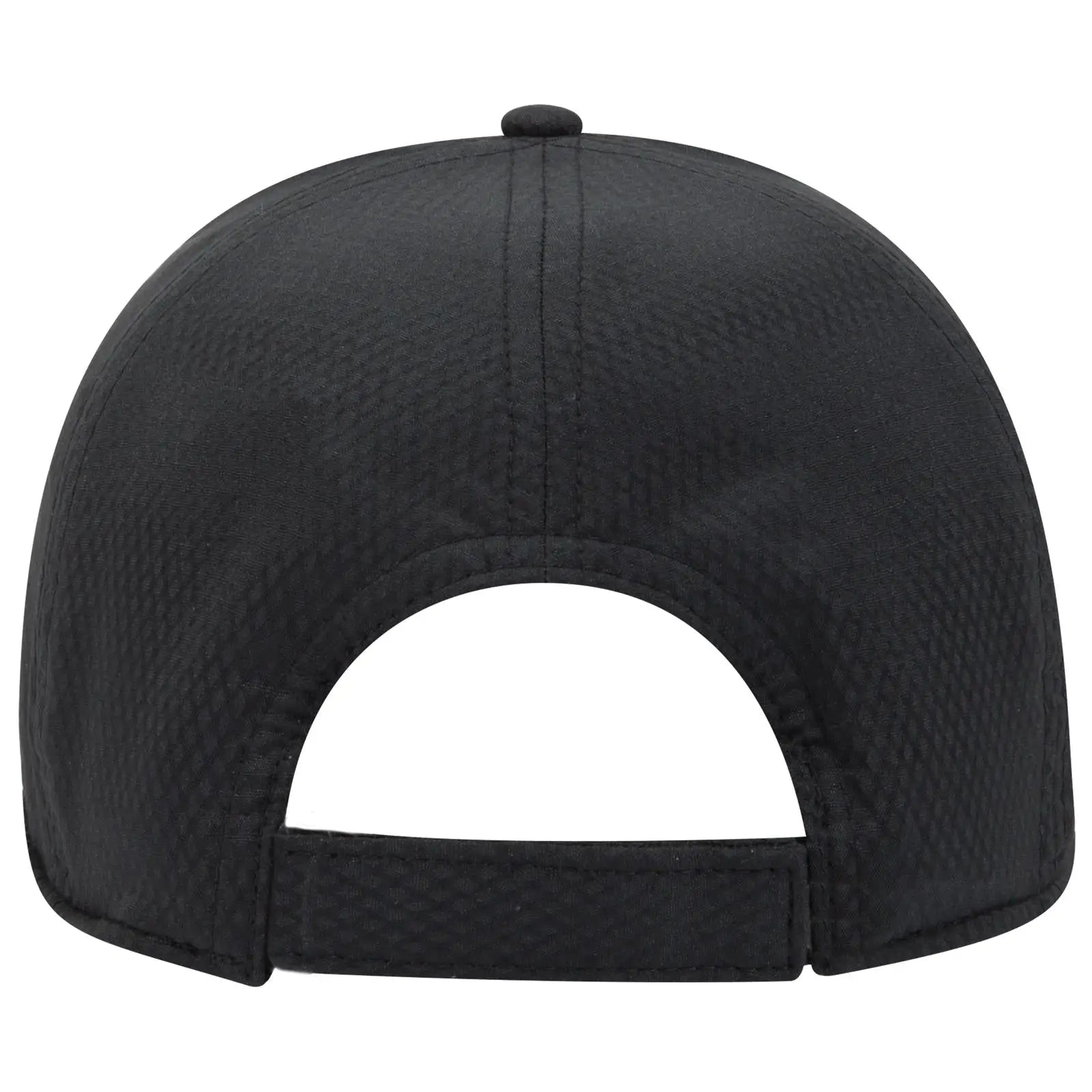 OTTO 19-1253 Upf 50+ 6 Panel Low Profile Baseball Cap - Black - Black / 6 1/2’’ - 7 5/8’’