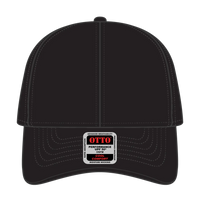 OTTO 19-1253 Upf 50+ 6 Panel Low Profile Baseball Cap - Black - Black / 6 1/2’’ - 7 5/8’’