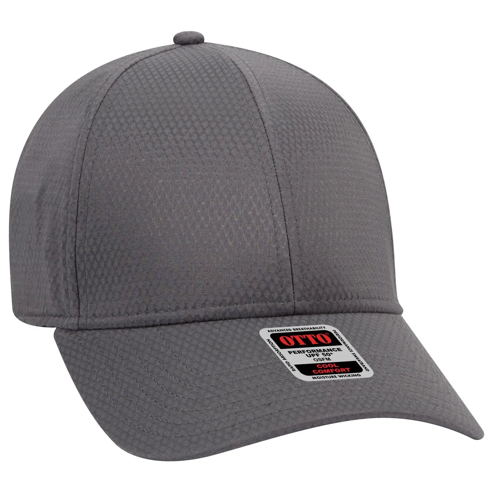 OTTO 19-1253 Upf 50+ 6 Panel Low Profile Baseball Cap - Char. Gray - Char. Gray / 6 1/2’’ - 7 5/8’’