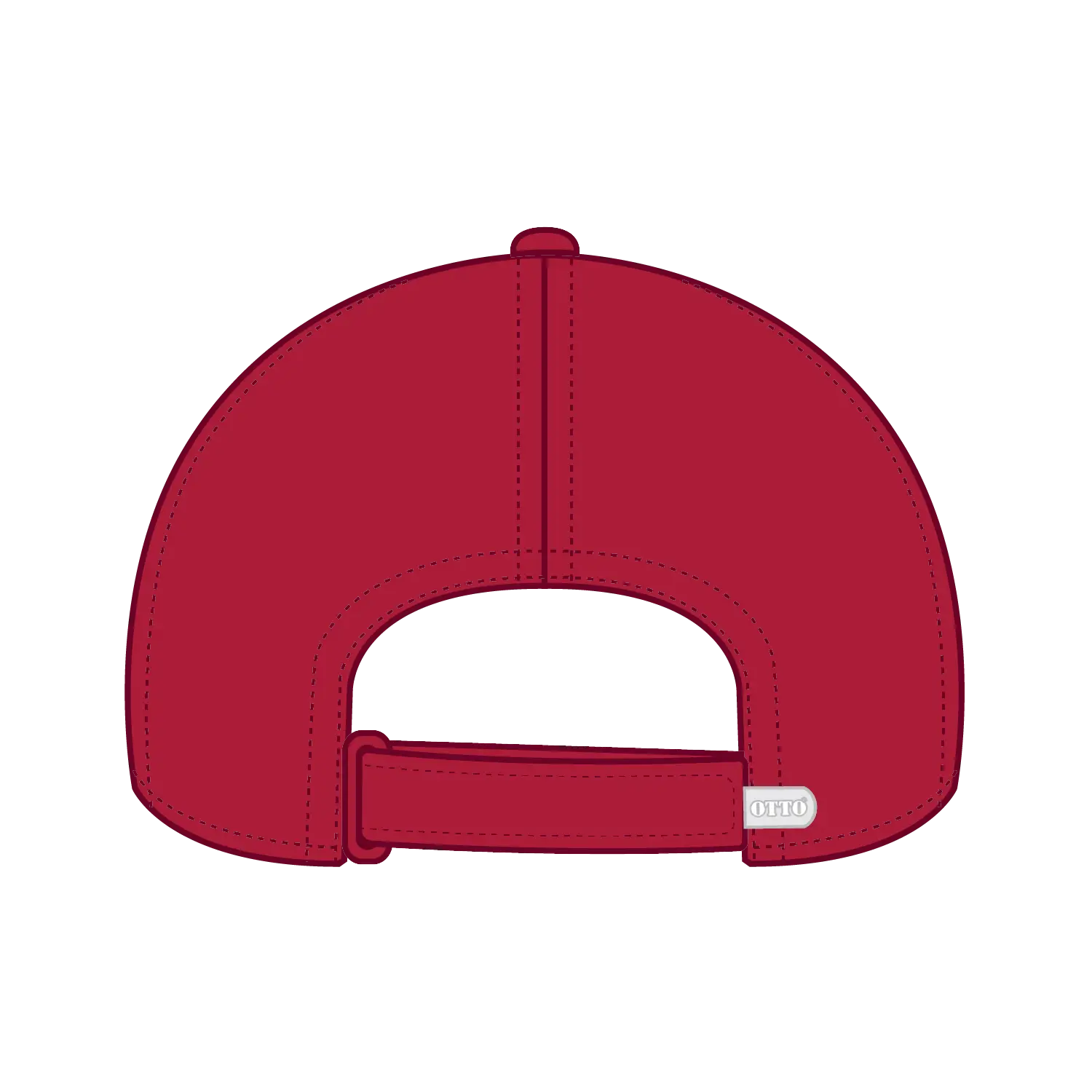 OTTO 19-1253 Upf 50+ 6 Panel Low Profile Baseball Cap - Red - Red / 6 1/2’’ - 7 5/8’’