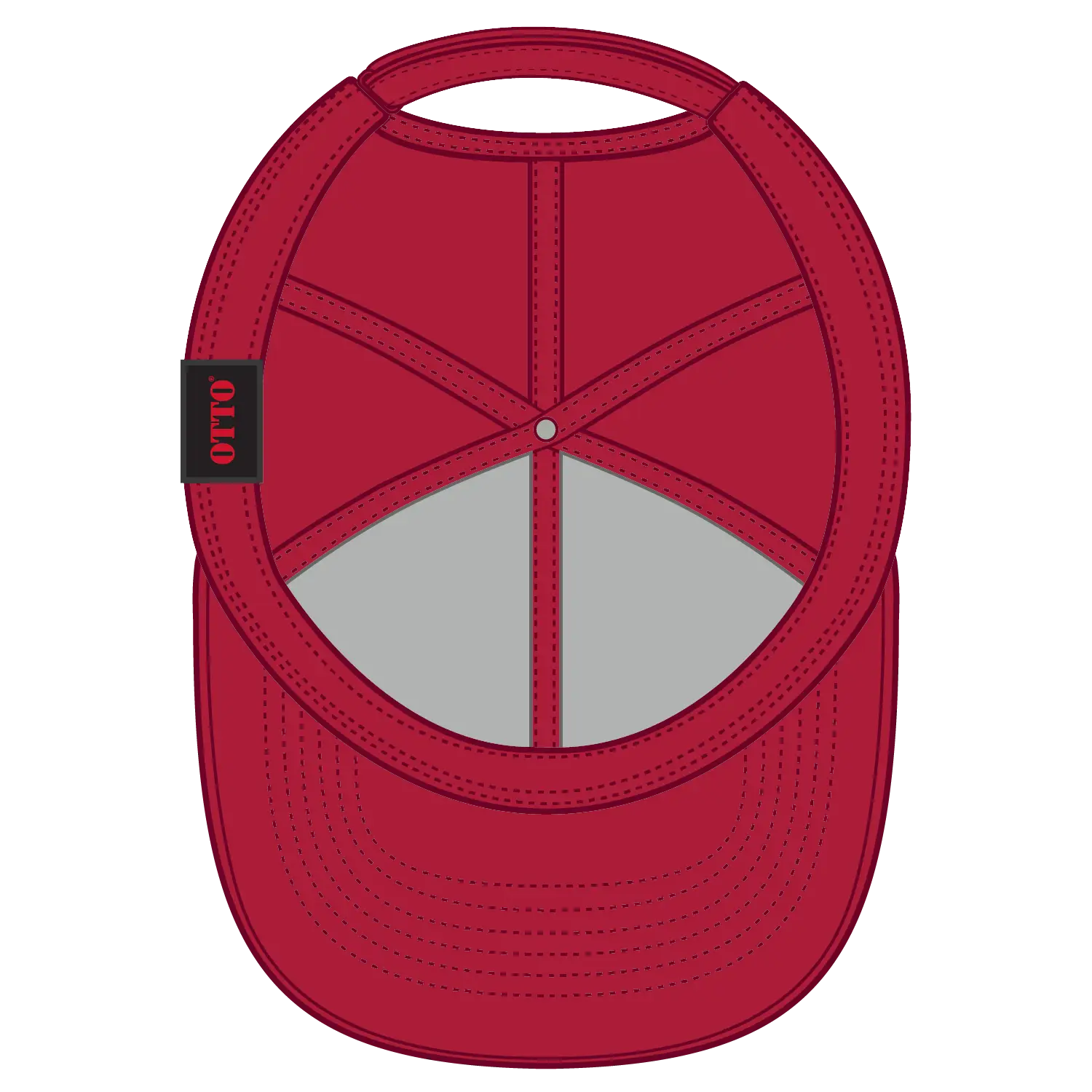OTTO 19-1253 Upf 50+ 6 Panel Low Profile Baseball Cap - Red - Red / 6 1/2’’ - 7 5/8’’