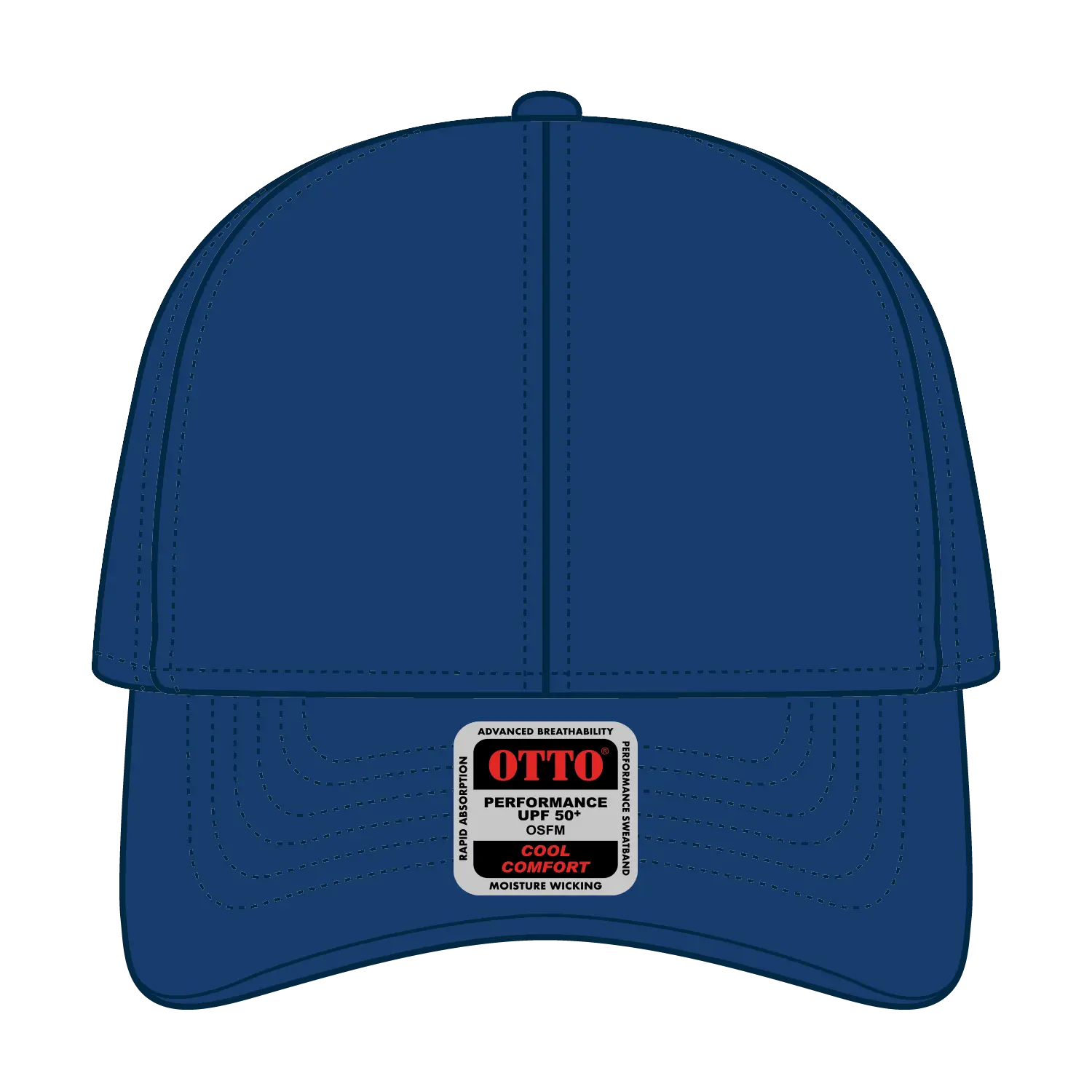 OTTO 19-1253 Upf 50+ 6 Panel Low Profile Baseball Cap - Royal - Royal / 6 1/2’’ - 7 5/8’’