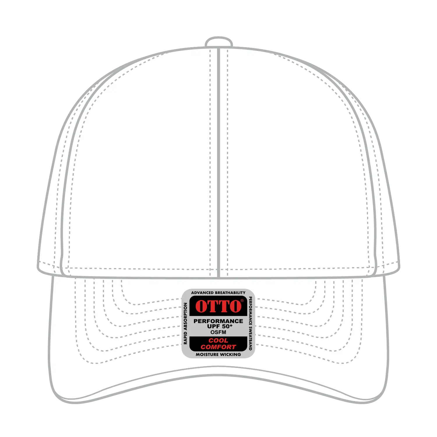 OTTO 19-1253 Upf 50+ 6 Panel Low Profile Baseball Cap - White - White / 6 1/2’’ - 7 5/8’’