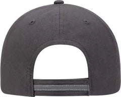 OTTO 19-1261 6 Panel Low Profil Reflective Piping Design Cotton Twill Cap - Charcoal - Dark Gray / One Size Fits Most