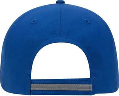 OTTO 19-1261 6 Panel Low Profil Reflective Piping Design Cotton Twill Cap - Royal - Royal / One Size Fits Most