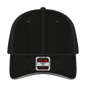 OTTO 19-1261 Reflective 6 Panel Low Profile Baseball Cap - Black - Black / 6 1/2’’ - 7 5/8’’