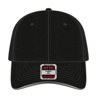 OTTO 19-1261 Reflective 6 Panel Low Profile Baseball Cap - Black - Black / 6 1/2’’ - 7 5/8’’