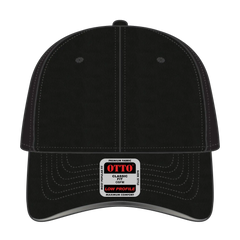 OTTO 19-1261 Reflective 6 Panel Low Profile Baseball Cap - Black - Black / 6 1/2’’ - 7 5/8’’