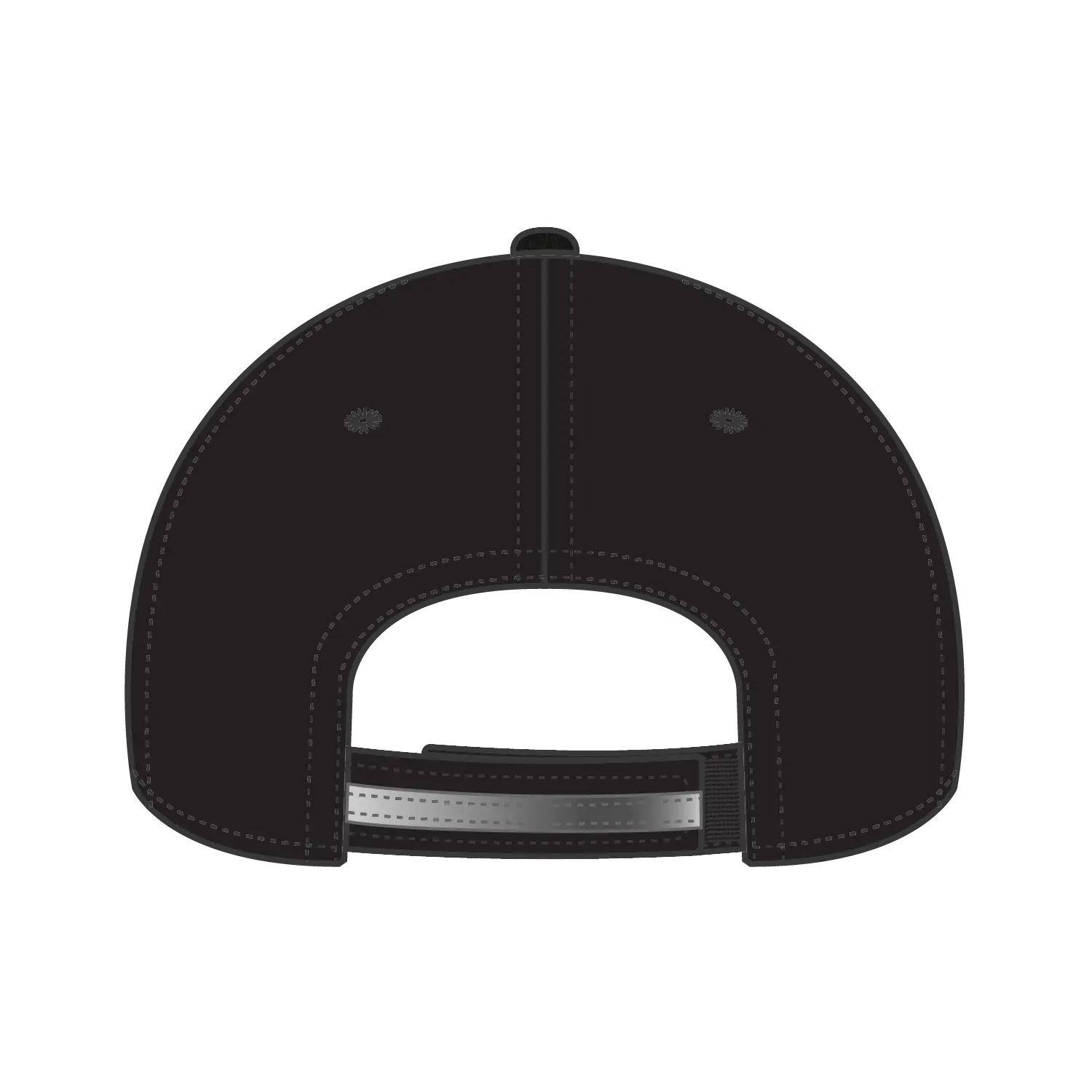 OTTO 19-1261 Reflective 6 Panel Low Profile Baseball Cap - Black - Black / 6 1/2’’ - 7 5/8’’