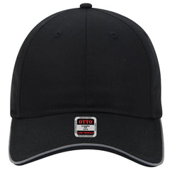 OTTO 19-1261 Reflective 6 Panel Low Profile Baseball Cap - Black - Black / 6 1/2’’ - 7 5/8’’
