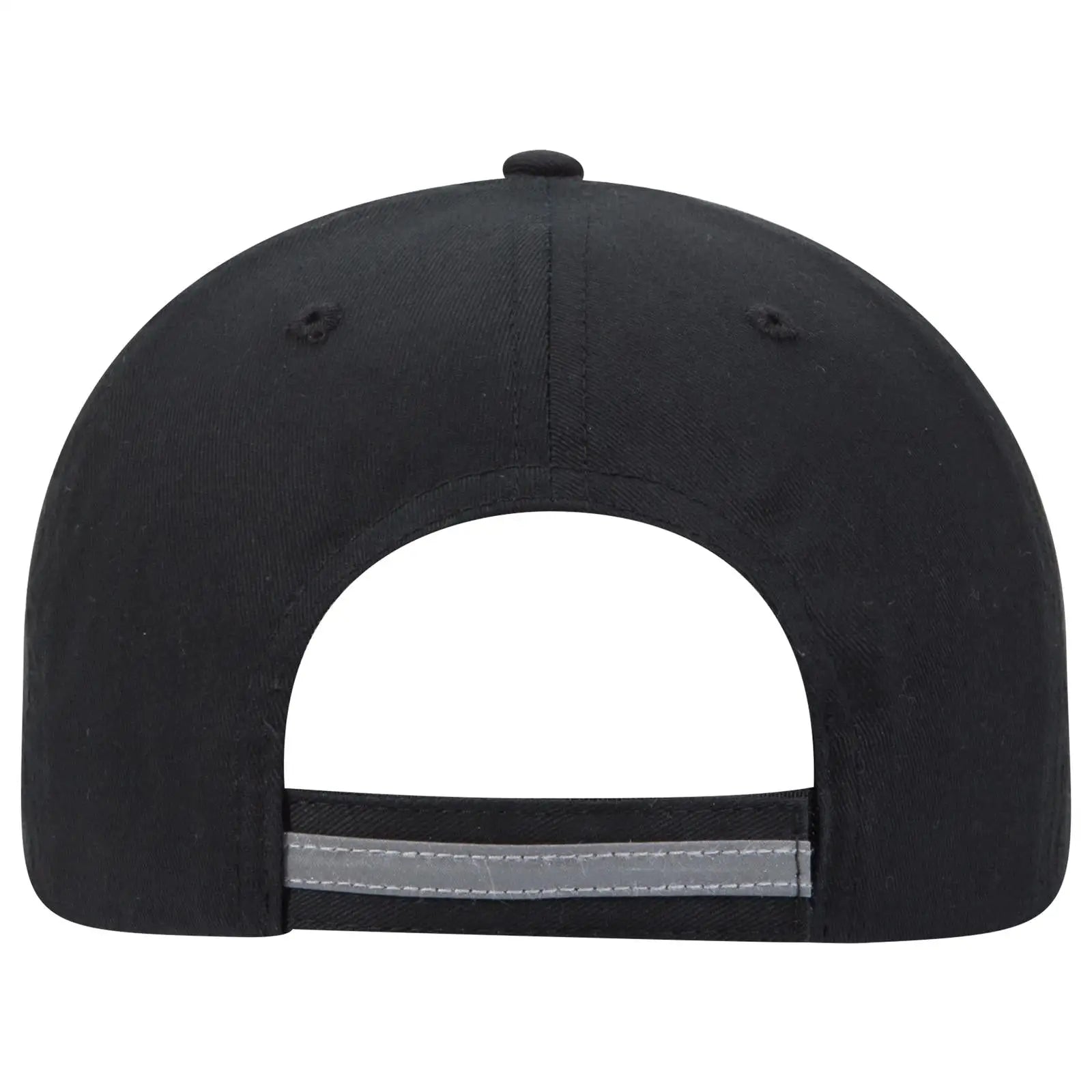 OTTO 19-1261 Reflective 6 Panel Low Profile Baseball Cap - Black - Black / 6 1/2’’ - 7 5/8’’