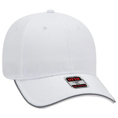 OTTO 19-1261 Reflective 6 Panel Low Profile Baseball Cap - White - White / 6 1/2’’ - 7 5/8’’
