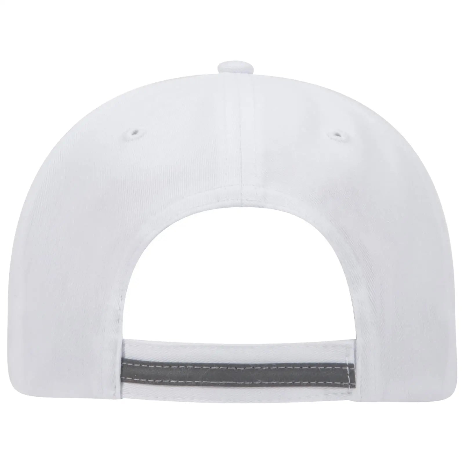 OTTO 19-1261 Reflective 6 Panel Low Profile Baseball Cap - White - White / 6 1/2’’ - 7 5/8’’