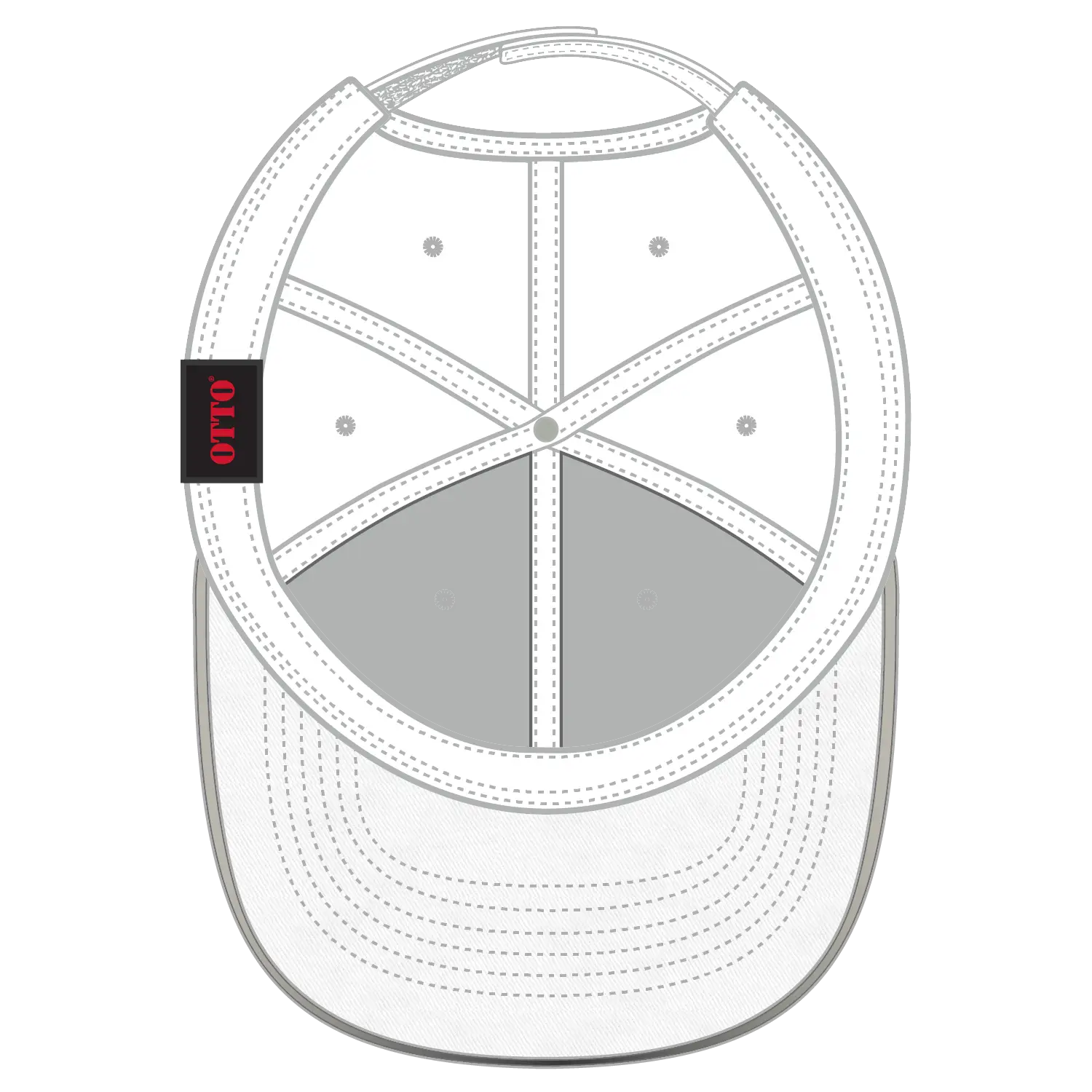 OTTO 19-1261 Reflective 6 Panel Low Profile Baseball Cap - White - White / 6 1/2’’ - 7 5/8’’