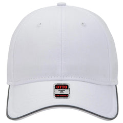 OTTO 19-1261 Reflective 6 Panel Low Profile Baseball Cap - White - White / 6 1/2’’ - 7 5/8’’