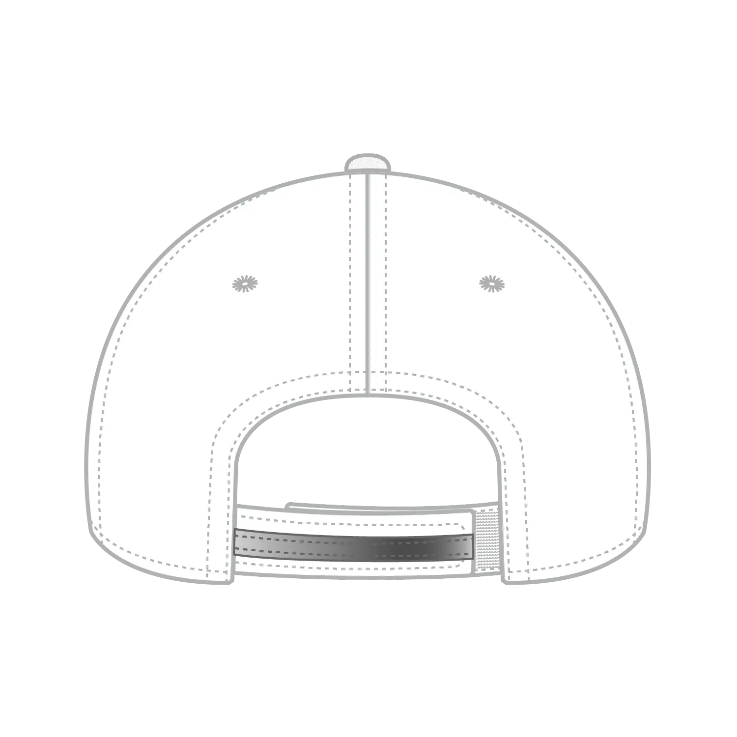 OTTO 19-1261 Reflective 6 Panel Low Profile Baseball Cap - White - White / 6 1/2’’ - 7 5/8’’