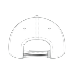 OTTO 19-1261 Reflective 6 Panel Low Profile Baseball Cap - White - White / 6 1/2’’ - 7 5/8’’