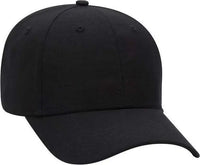 OTTO 19-1266 6 Panel Low Profile Baseball Cap - Black - Black / One Size Fits Most