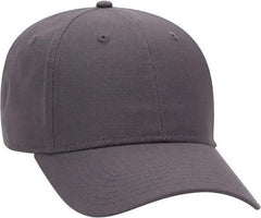 OTTO 19-1266 6 Panel Low Profile Baseball Cap - Charcoal Gray - Khaki Gray / One Size Fits Most