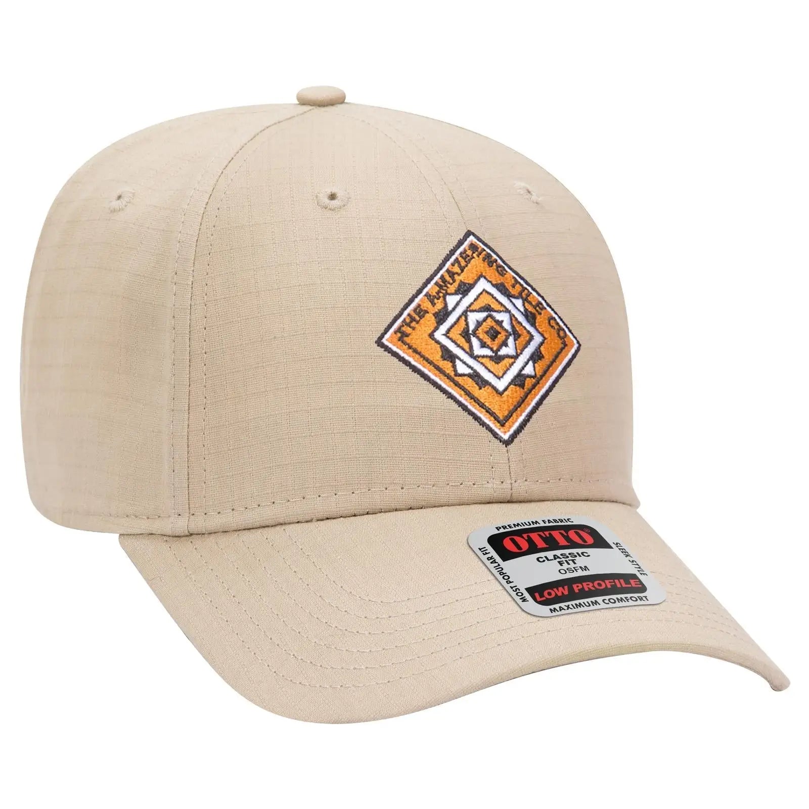 OTTO 19-1266 6 Panel Low Profile Baseball Cap - Khaki - Khaki / 6 1/2’’ - 7 5/8’’
