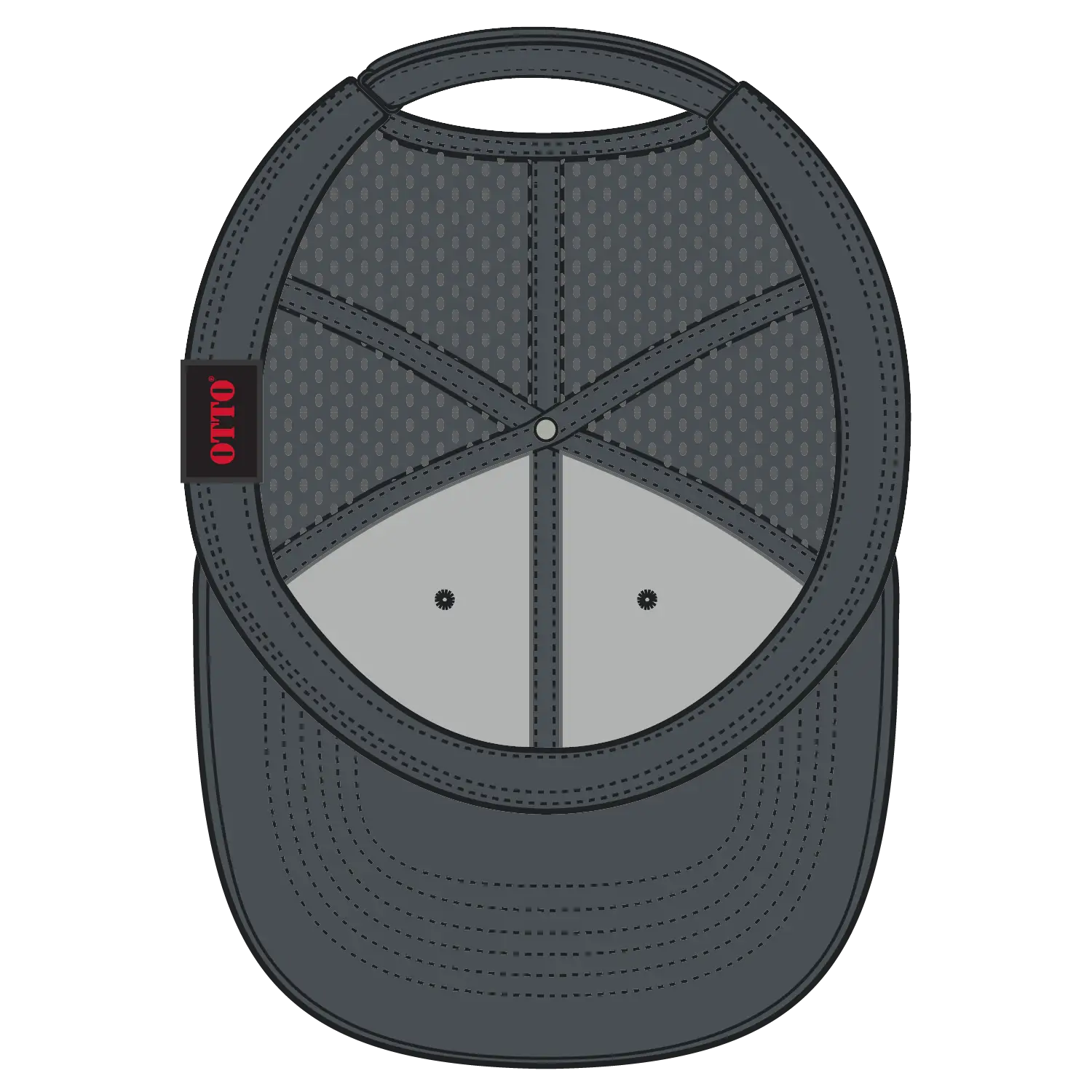 OTTO 19-1275 6 Panel Low Profile Baseball Cap - Char. Gray - Char. Gray / 6 1/2’’ - 7 5/8’’