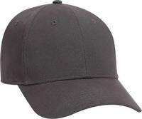 OTTO 19 1277 6 Panel Low Profile Baseball Cap Charcoal Gray Dark Gray / One Size Fits Most