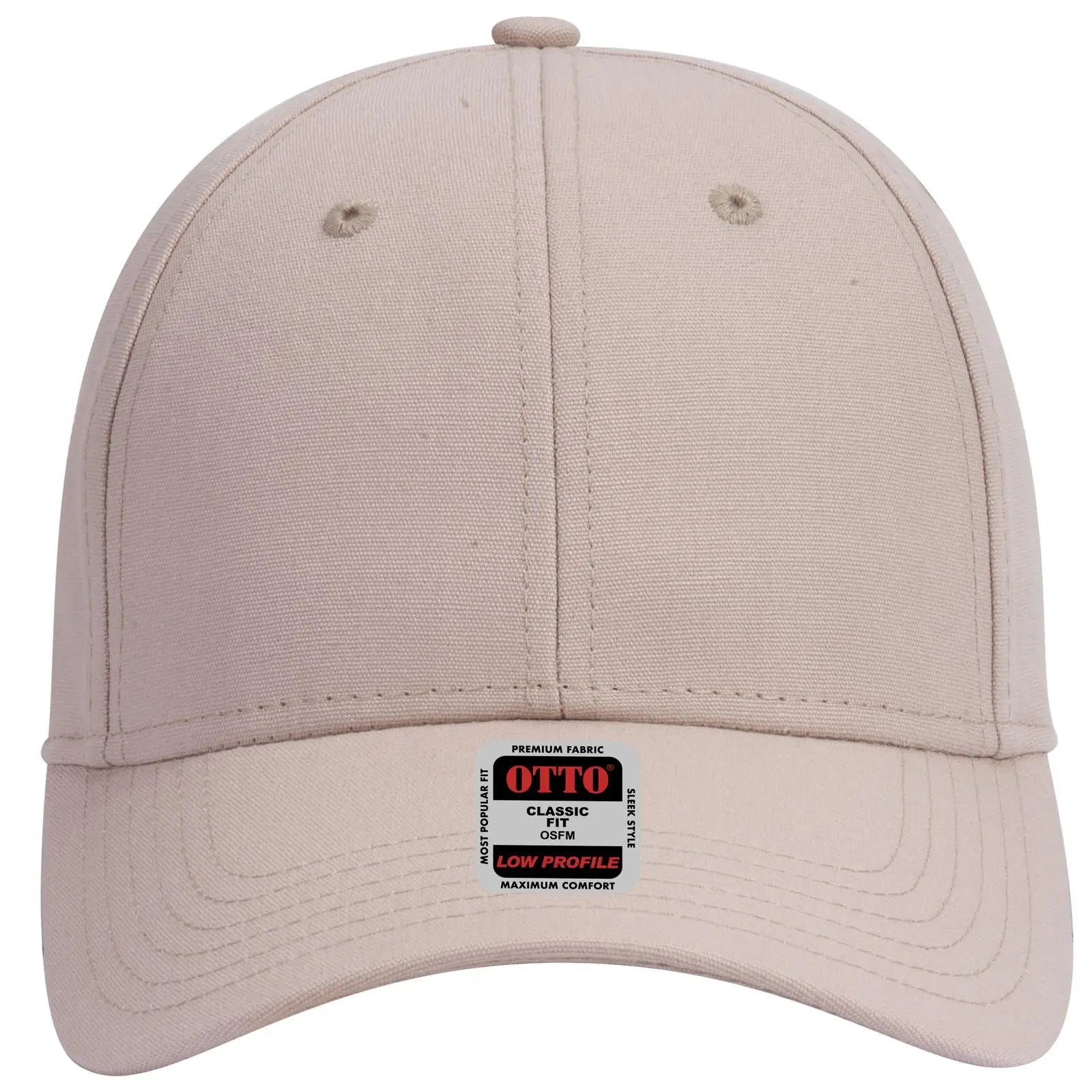 OTTO 19-1277 6 Panel Low Profile Baseball Cap - Khaki - Khaki / 6 1/2’’ - 7 5/8’’