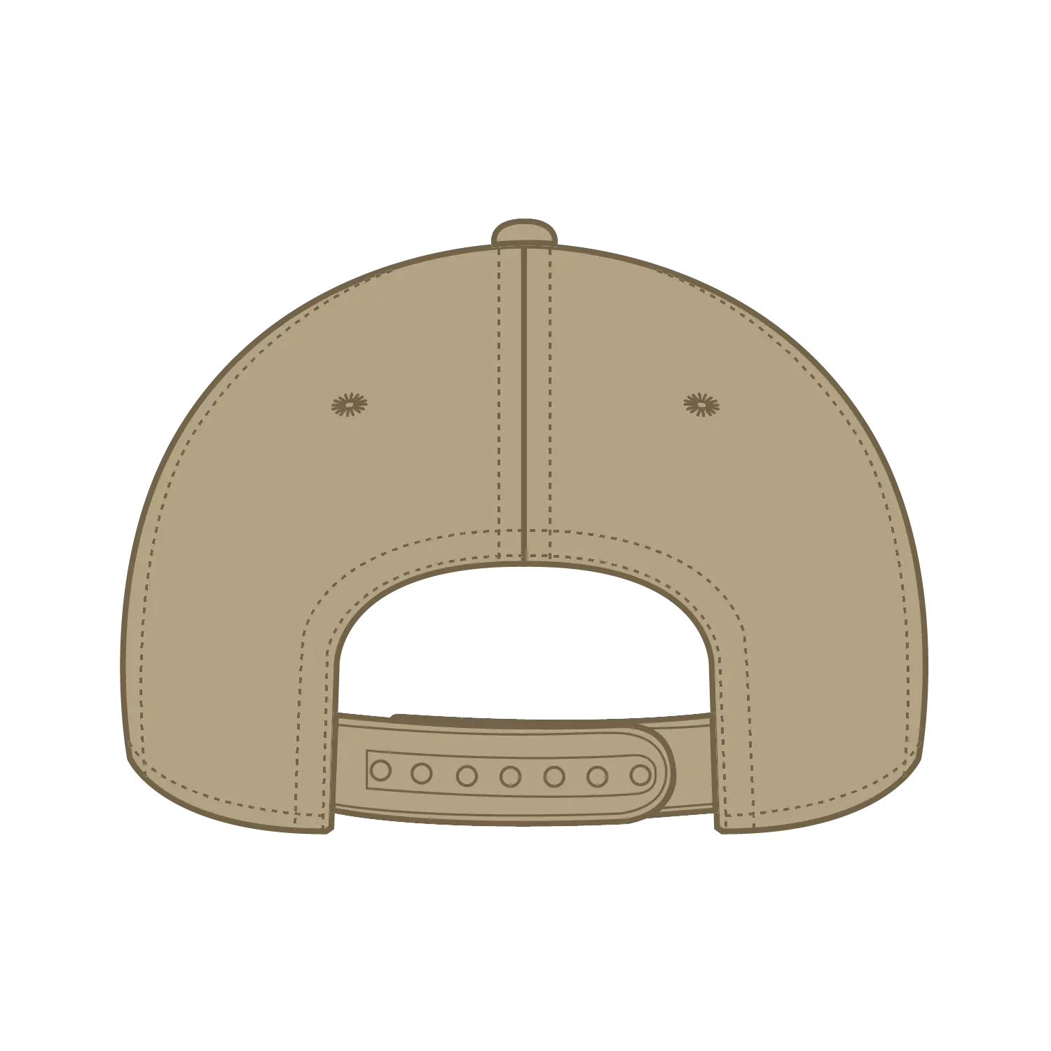 OTTO 19-1277 6 Panel Low Profile Baseball Cap - Khaki - Khaki / 6 1/2’’ - 7 5/8’’