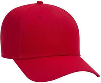OTTO 19 1277 6 Panel Low Profile Baseball Cap Red Red / One Size Fits Most