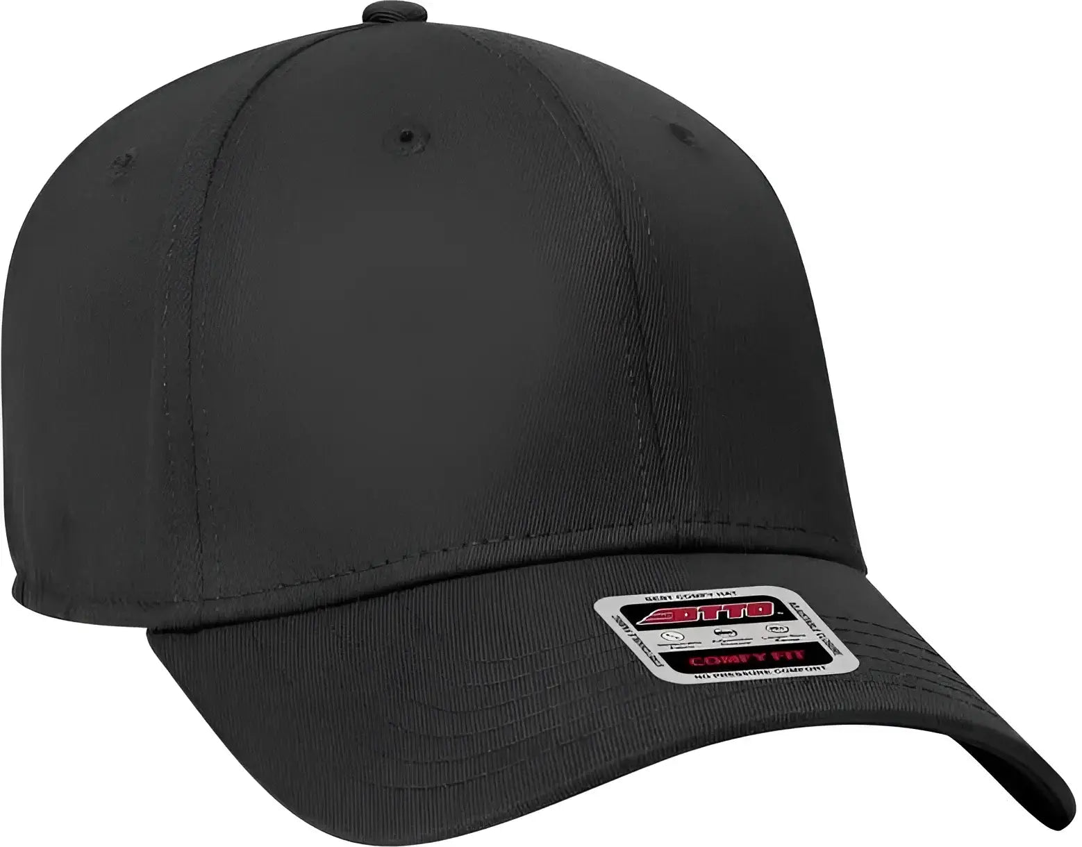 OTTO 19-1283 Comfy Fit 6 Panel Low Profile Baseball Cap - Black - Black / One Size Fits Most