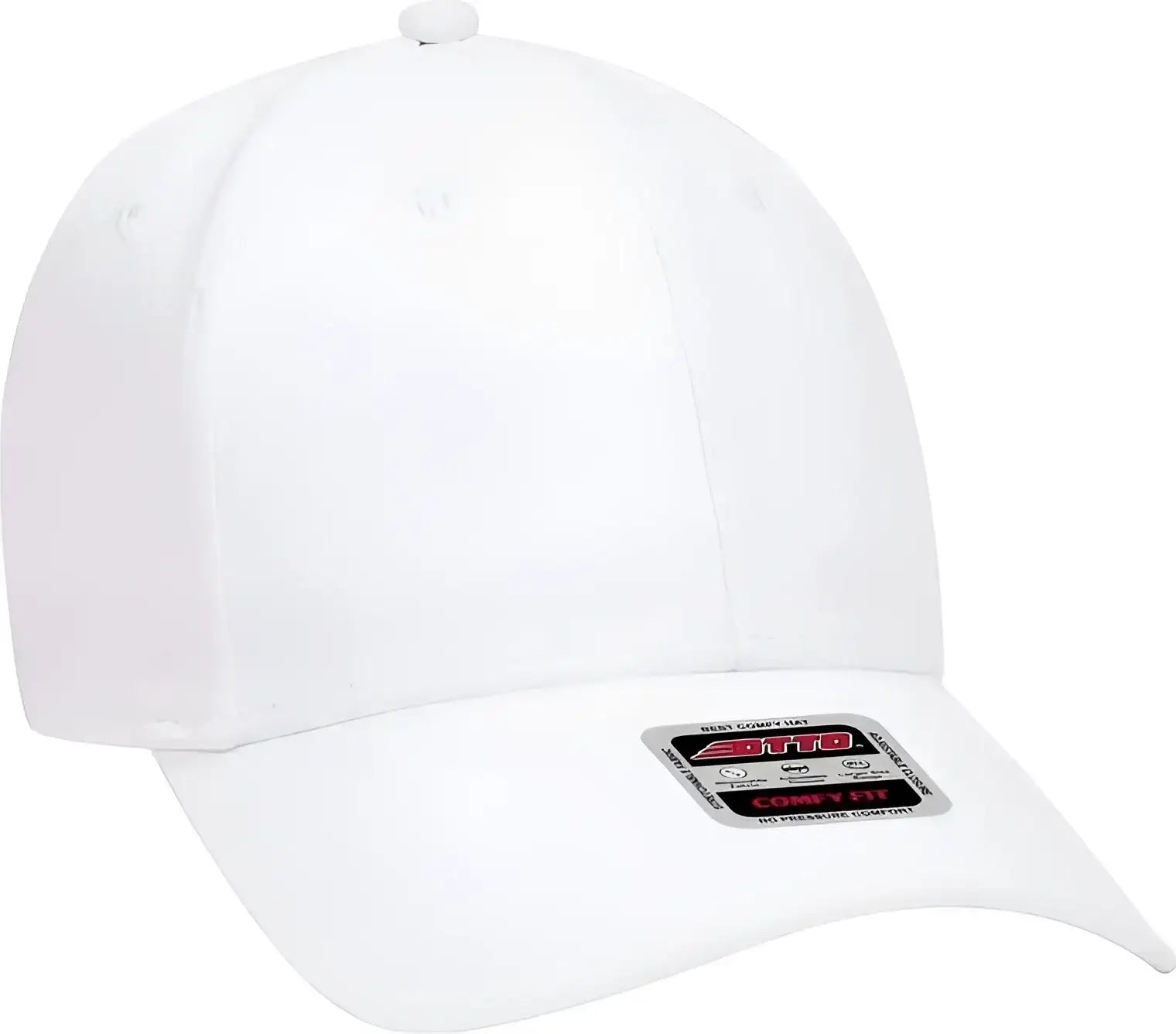 OTTO 19-1283 Comfy Fit 6 Panel Low Profile Baseball Cap - White - White / One Size Fits Most