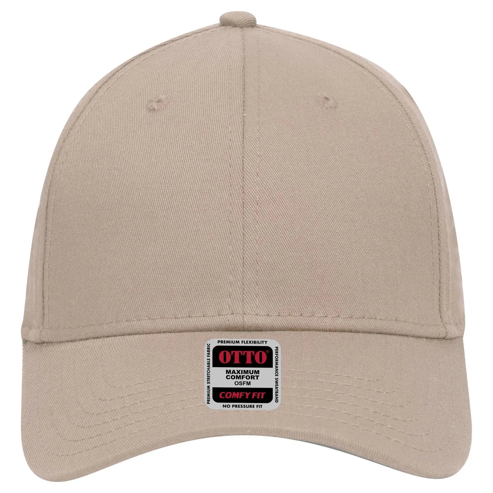 OTTO 19-1283 ’OTTO Comfy Fit’ 6 Panel Low Profile Baseball Cap - Khaki - Khaki / 6 1/2’’ - 7 5/8’’