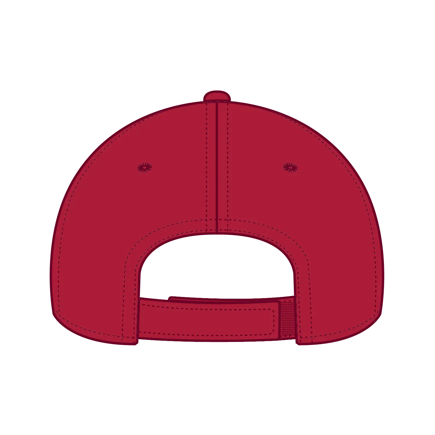 OTTO 19-1283 ’OTTO Comfy Fit’ 6 Panel Low Profile Baseball Cap - Red - Red / 6 1/2’’ - 7 5/8’’