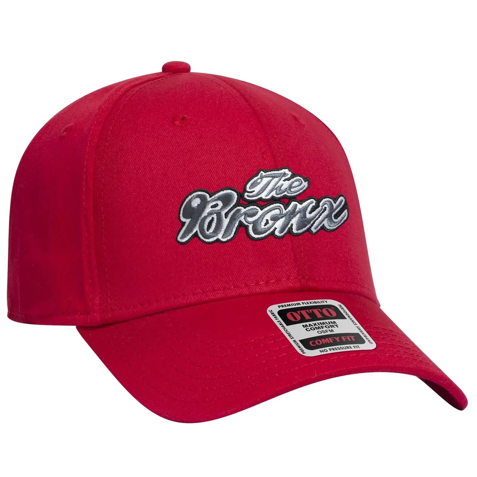 OTTO 19-1283 ’OTTO Comfy Fit’ 6 Panel Low Profile Baseball Cap - Red - Red / 6 1/2’’ - 7 5/8’’