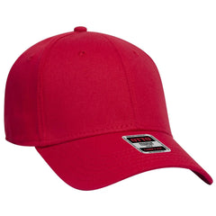 OTTO 19-1283 ’OTTO Comfy Fit’ 6 Panel Low Profile Baseball Cap - Red - Red / 6 1/2’’ - 7 5/8’’