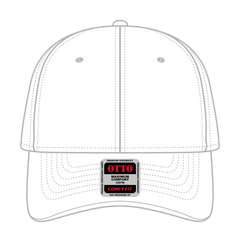 OTTO 19-1283 ’OTTO Comfy Fit’ 6 Panel Low Profile Baseball Cap - White - White / 6 1/2’’ - 7 5/8’’