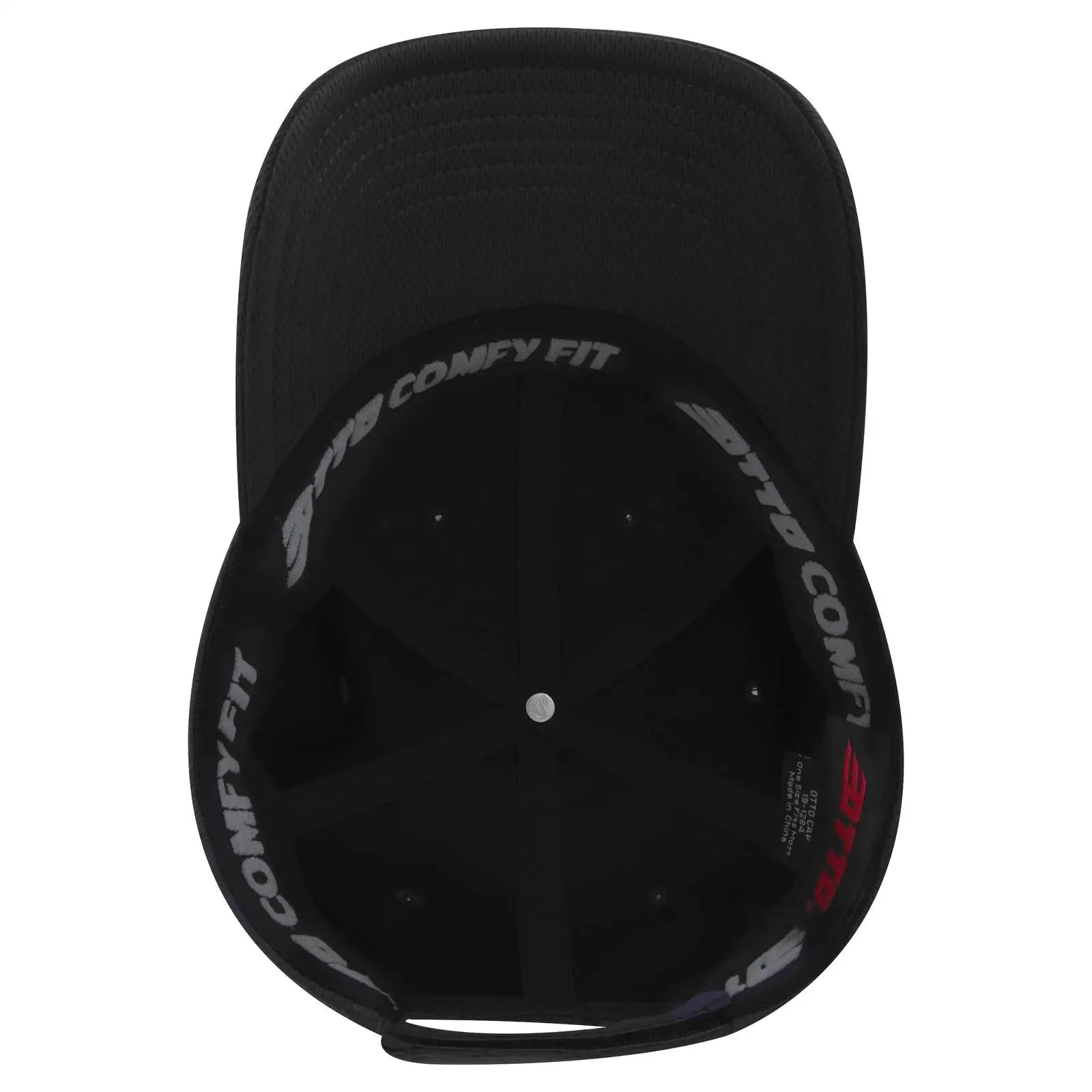 OTTO 19-1284 ’OTTO Comfy Fit’ 6 Panel Low Profile Baseball Cap - Black - Black / 6 1/2’’ - 7 5/8’’