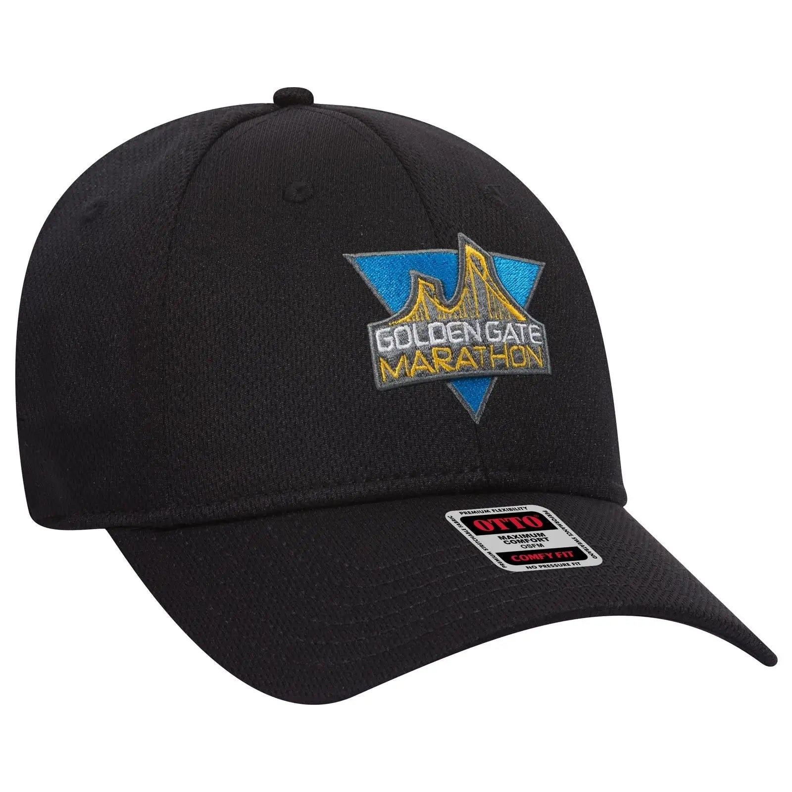 OTTO 19-1284 ’OTTO Comfy Fit’ 6 Panel Low Profile Baseball Cap - Black - Black / 6 1/2’’ - 7 5/8’’