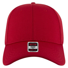 OTTO 19-1284 ’OTTO Comfy Fit’ 6 Panel Low Profile Baseball Cap - Red - Red / 6 1/2’’ - 7 5/8’’