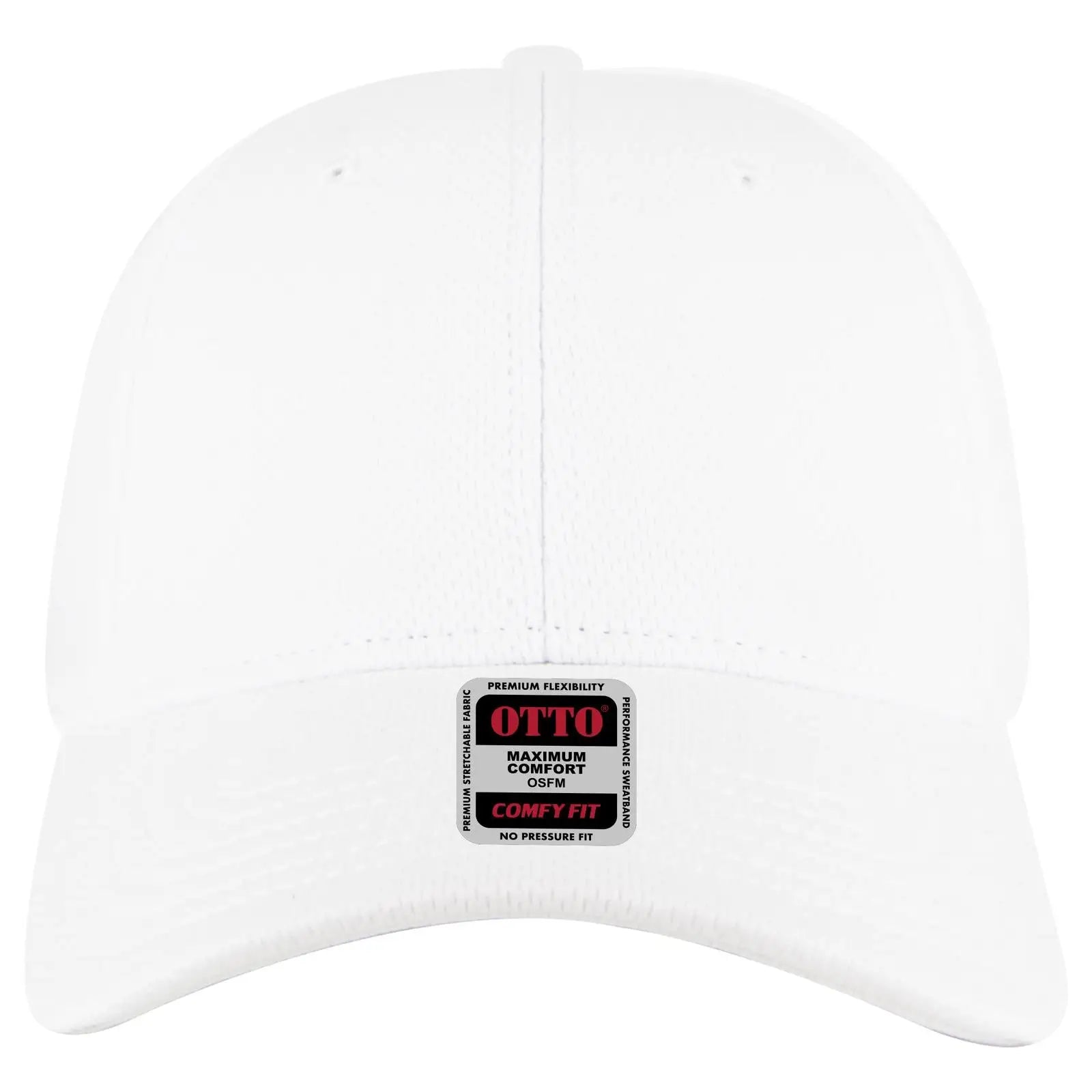OTTO 19-1284 ’OTTO Comfy Fit’ 6 Panel Low Profile Baseball Cap - White - White / 6 1/2’’ - 7 5/8’’